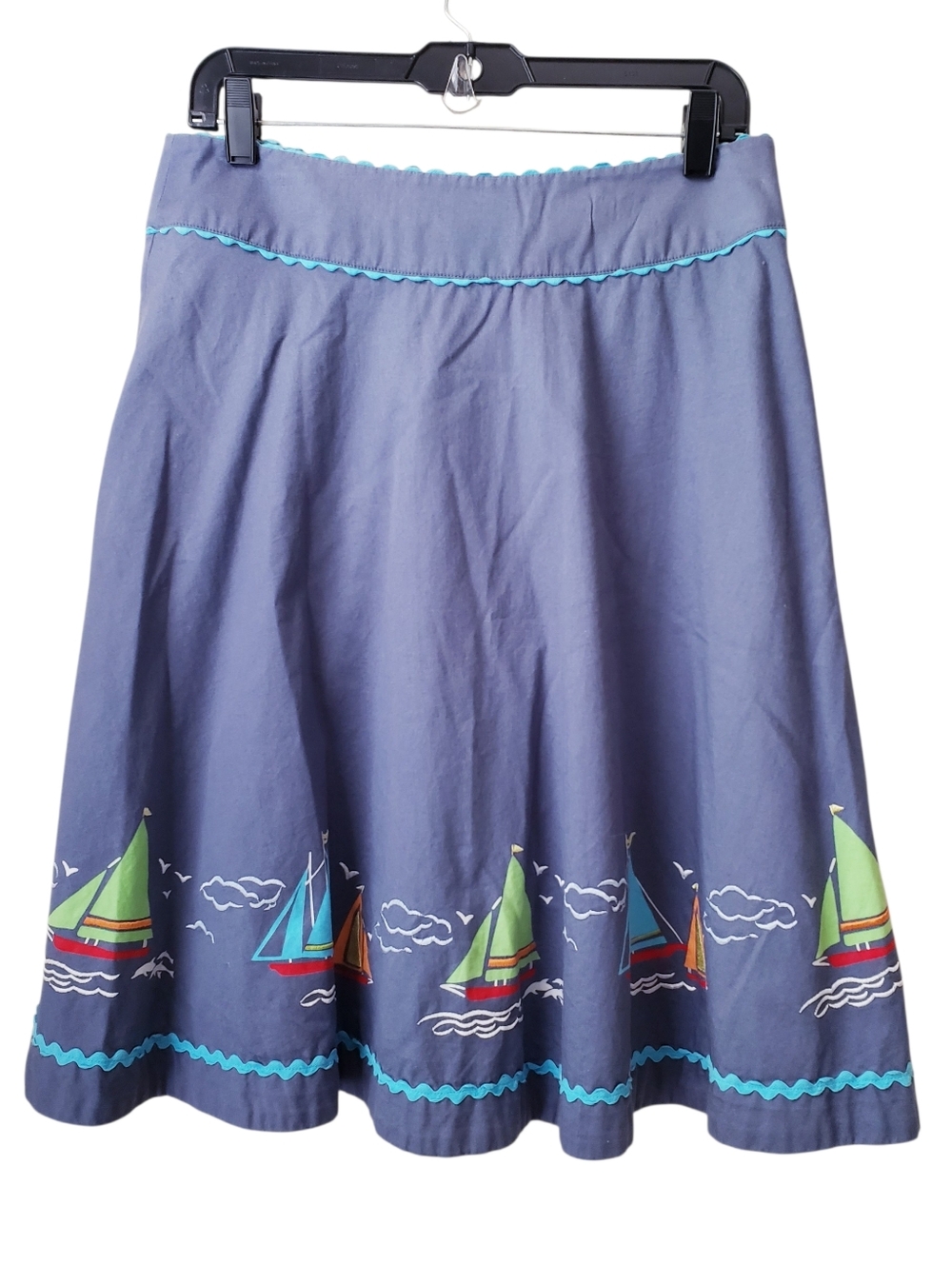 Vintage Liz Claiborne Blue Sailboat Skirt